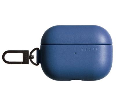 Mujjo Echelon Leather AirPods Pro (1 & 2) Case Monaco Blue