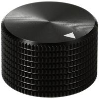 TRU COMPONENTS TC-11613808 Draaiknop Met knopmarkering Zwart (Ø x h) 25 mm x 16 mm Aluminium 1 stuk(s) - thumbnail