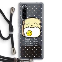 Sleep All Day: Sony Xperia 5 Transparant Hoesje met koord