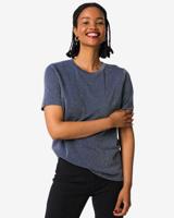 HEMA Dames T-shirt Luna glitter lichtblauw (lichtblauw)
