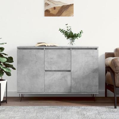 Dressoir 104x35x70 cm bewerkt hout betongrijs