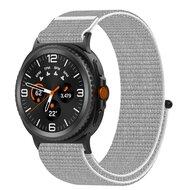 Sportloop nylon bandje - Lichtgrijs - Samsung Galaxy Watch 8 - 40mm / 44mm Sportloop nylon bandje - Lichtgrijs - Samsung Galaxy Watch 8 - 40mm / 44mm