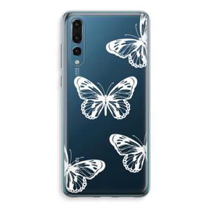 White butterfly: Huawei P20 Pro Transparant Hoesje