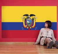 Muursticker vlag Ecuador