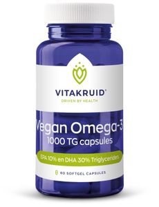 Vegan omega 3 1000 triglyceriden 300 DHA 100 EPA