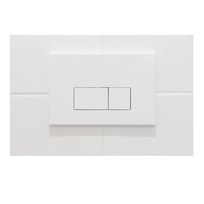 Bedieningsplaat Qeramiq Push Met DualfFush Frontbediening ABS Rechthoek Glans Wit Qeramiq