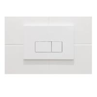 Bedieningsplaat Qeramiq Push Met DualfFush Frontbediening ABS Rechthoek Glans Wit Qeramiq