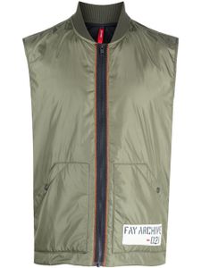 Fay gilet à patch logo - Vert