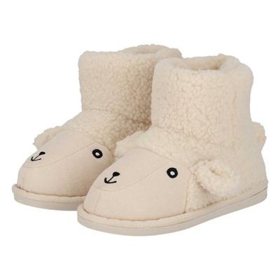 Apollo kindersloffen - schaap - wit - pantoffels - met antislip - voor kinderen - teddystof