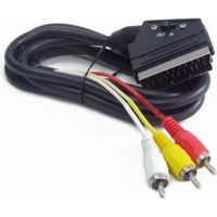 Gembird SCART/3 x RCA 1.8m 1,8 m SCART (21-pin) Zwart - thumbnail