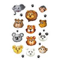 36x Wilde dieren stickertjes voor kinderen - thumbnail