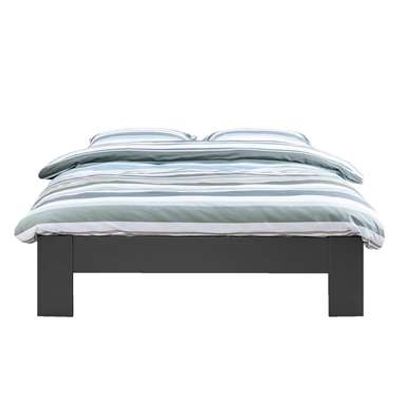 Twijfelaar bed Sydney - antraciet - 120x200 cm