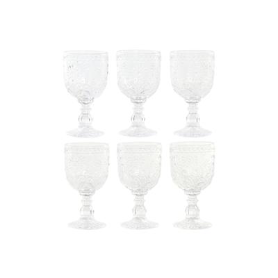 Set van bekers Home ESPRIT Transparant Kristal 270 ml (6 Stuks)