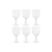 Set van bekers Home ESPRIT Transparant Kristal 270 ml (6 Stuks)