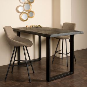 Tower Living Boomstam Bartafel 'Ultimo' Acaciahout, 160 x 90cm, kleur Zwart
