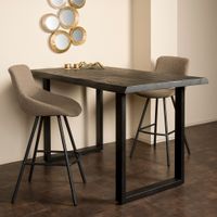 Tower Living Boomstam Bartafel 'Ultimo' Acaciahout, 160 x 90cm, kleur Zwart