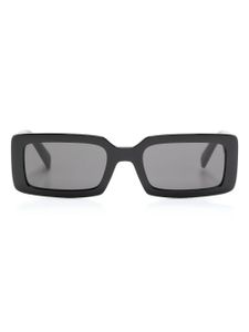 Dolce & Gabbana Eyewear lunettes de soleil rectangulaires à logo imprimé - Noir