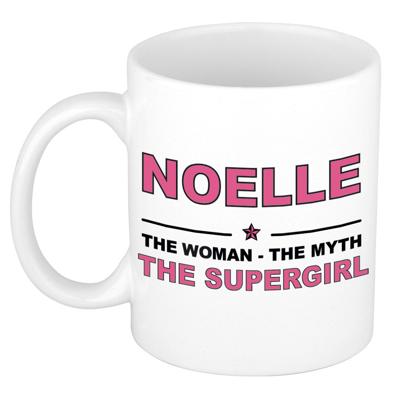 Noelle cadeau mok - Woman Myth Supergirl - naam koffiemok - 300 ml - collega - moederdag