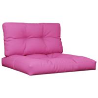 The Living Store Palletkussens - Polyester - Zachte vulling - Brede toepassing - 80x80x12 cm - roze