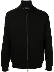 Emporio Armani pull zippé à col montant - Noir