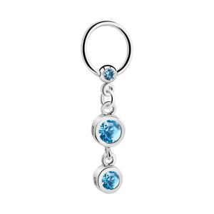 Jeweled Ball Closure Ring met bedel Chirurgisch staal 316L / Belegde messing Piercingringen