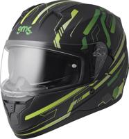 GMS Hexago Graphic, Integraalhelm, Mat zwart Groen