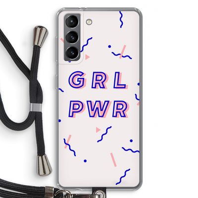 GRL PWR: Samsung Galaxy S21 Transparant Hoesje met koord