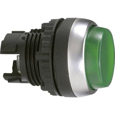 BACO 224012 L21AK20 Druktoets Kunststof frontring, Verchroomd Knop Groen 1 stuk(s) Piece