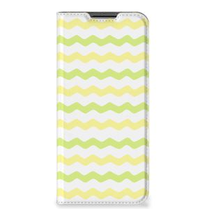 OPPO A54 5G | A74 5G | A93 5G Hoesje met Magneet Waves Yellow