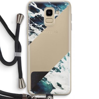 Golven: Samsung Galaxy J6 (2018) Transparant Hoesje met koord