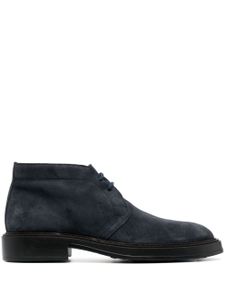 Tod's bottines en daim à lacets - Bleu