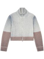 MM6 Maison Margiela cardigan en maille nervurée à zip - Tons neutres