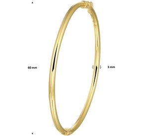 Armband Zilgold Bangle geelgoud met zilveren kern 3 mm