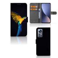 Xiaomi 12 Pro | Telefoonhoesje | Met pasjeshouder | Papegaai
