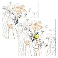 Ambiente Servetten Vogels - 20x stuks - 3 laags - 33 x 33 cm - winter thema