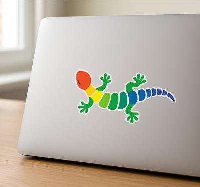 Laptop sticker kleurrijke hagedis