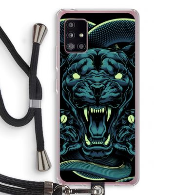 Cougar and Vipers: Samsung Galaxy A51 5G Transparant Hoesje met koord
