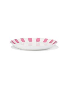 HEMA Gebaksbordje Ø17cm Tafelgenoten New Bone Wit Met Roze