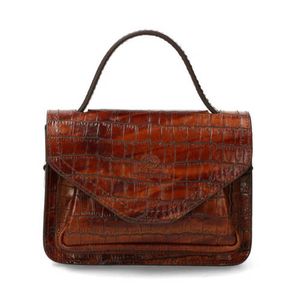 Fred de la Bretoniere leren crossbody tas cognac