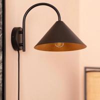 Wandlamp goud met stekker E27 met schakelaar &apos;Lindsy&apos;