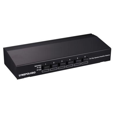 LINEPAUDIO B898 zes-weg Stereo luidspreker / versterker Comparator bidirectionele selectieve schakelende Switcher (zwart)