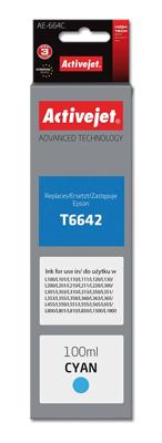 Activejet AE-664C inktfles voor Epson printer, Vervanging Epson T6642; Supreme; 100 ml; blauw