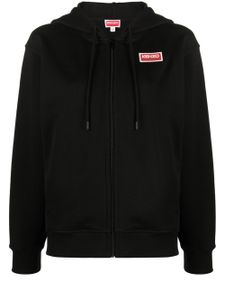 Kenzo hoodie zippé à logo imprimé - Noir