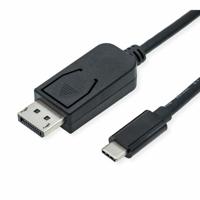 ROLINE 11.04.5837 video kabel adapter 3 m DisplayPort USB Type-C Zwart - thumbnail