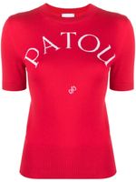 Patou hot en maille à logo intarsia - Rouge