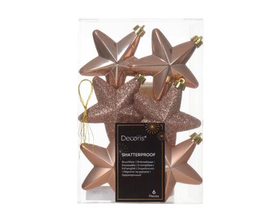 Ster plc l2b7h7c rose ass 6st kerst - Decoris