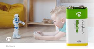 Nedis BAAKLR611BL huishoudelijke batterij Wegwerpbatterij 6LR61 Alkaline