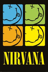 Nirvana Smiley Squares Poster 61x91.5cm