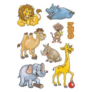 72x Dierentuin dieren stickertjes voor kinderen