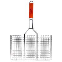 Elite BBQ/barbecue rooster - klem grill - metaal/hout - 34 x 50 x 1 cm - barbecueroosters - thumbnail